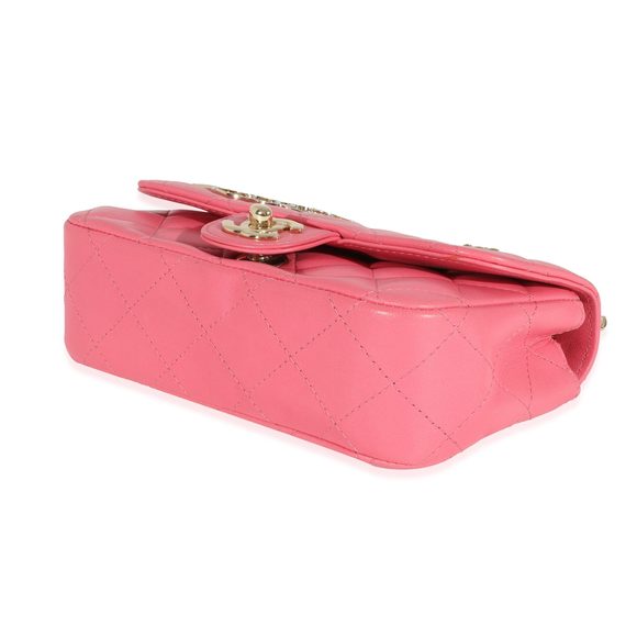 Chanel Pink Lambskin Emoticon Extra Mini Flap - Picture 6 of 9